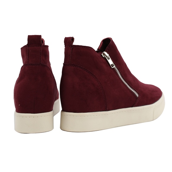 Vino Faux Suede Hidden Wedge Rubber Sole Sneaker - Picture 5 of 7
